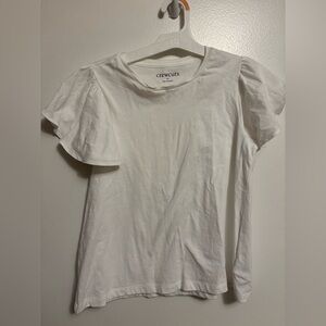 NWT Girls Sz XL 12-14 White Crewcuts ruffle top